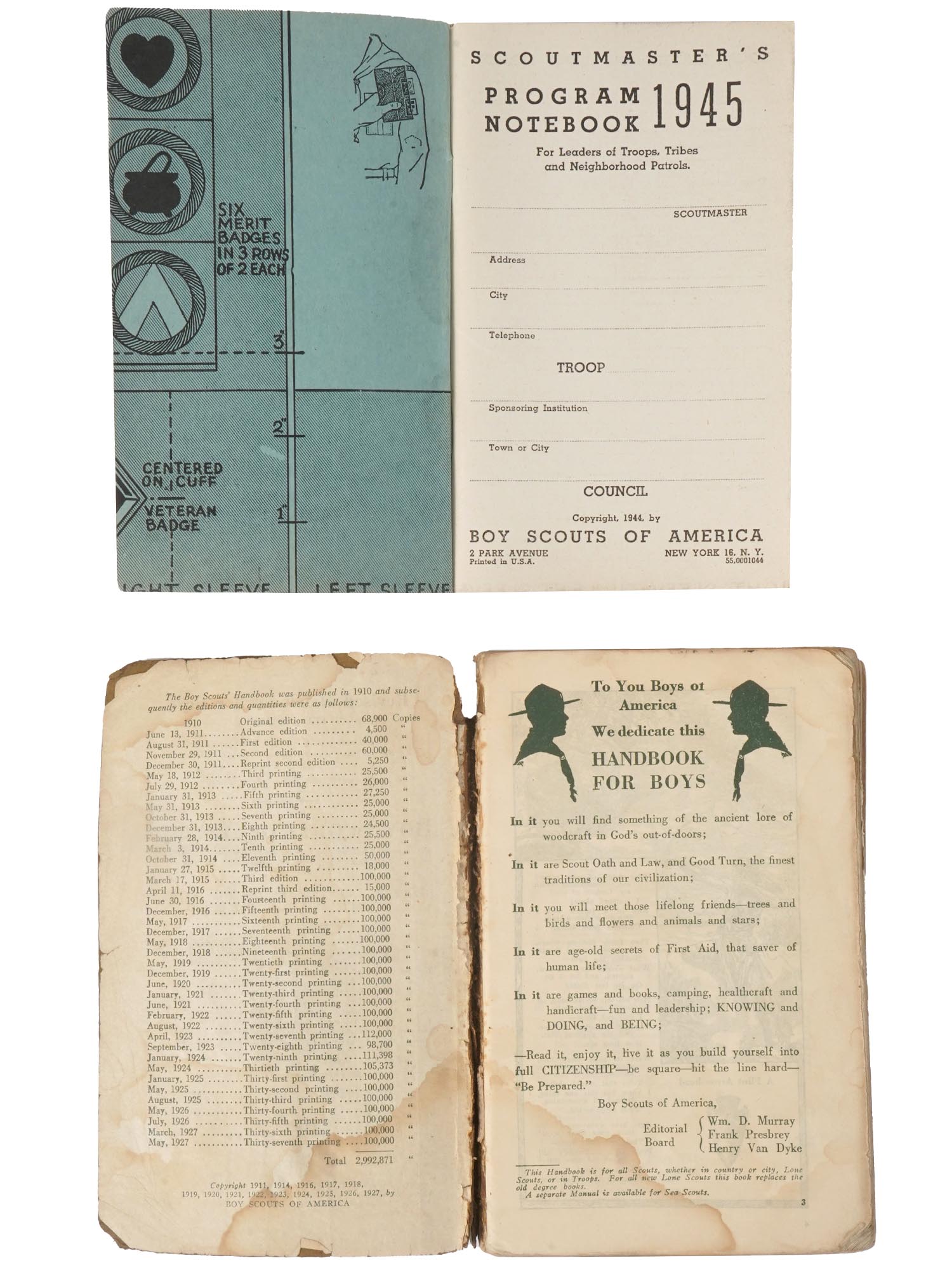 MID CENT BOY SCOUTS HANDBOOKS AND FIRST AID KIT PIC-3